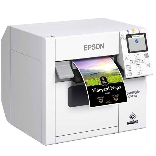 EPSON Colorworks C4000 MK Farbetikettendrucker, mit matter Schwarztinte